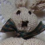 Handmade Knitted Rabbit Baby Rattle