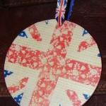 Jubilee Union Jack Wooden Bag And Luggage Tag