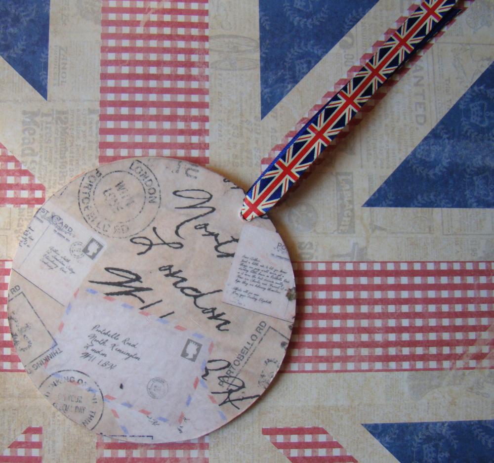 Jubilee Union Jack Wooden Bag And Luggage Tag