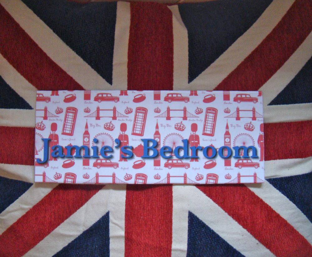 London Personalized Children's Room Sign